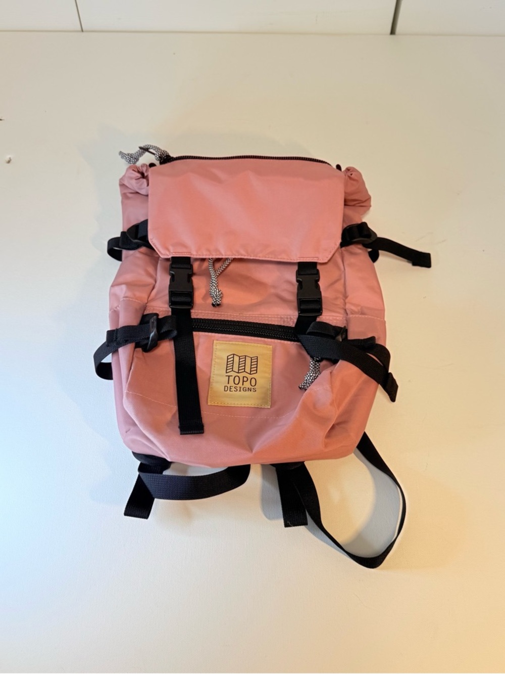 Topo Designs Rover Pack Classic – Rose Pink & Black – 20L Backpack